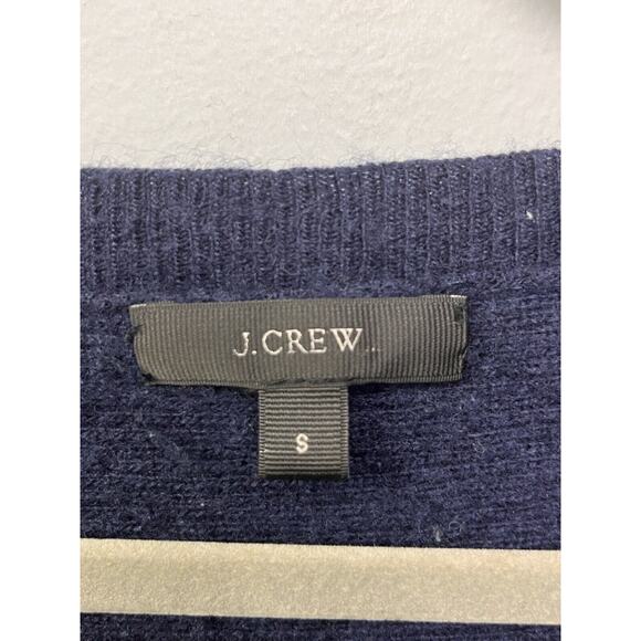 J Crew Sweater Womens Small Pullover Boat Neck Blue Wool Preppy Casual‎ - Picture 4 of 5